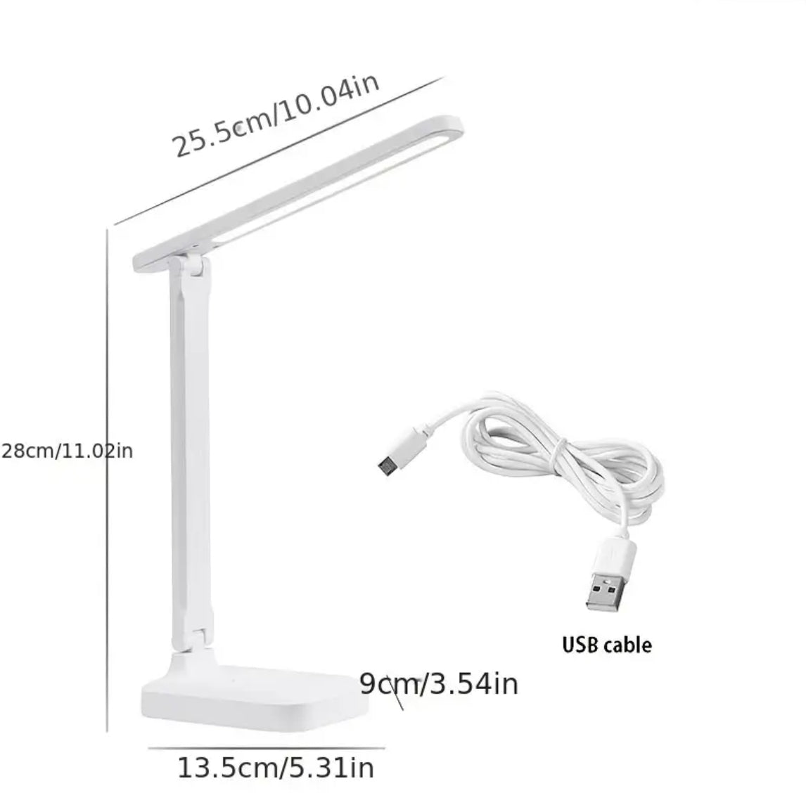 White USB Touch LED Lamp